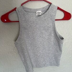 Artisan Ny Gray Sleeveless Crop Top